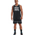 Calças de Basquetebol Under Armour Baseline Woven short t Ii Blk Homem