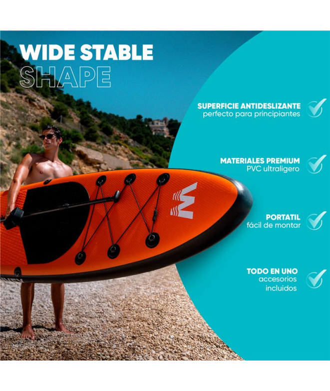 Tabla de Paddle Surf Winvey Hinchable Naranja