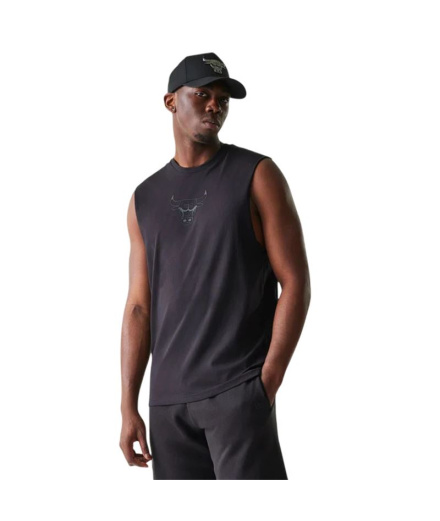 Camiseta preta Homem New Era NBA Chicago Bulls