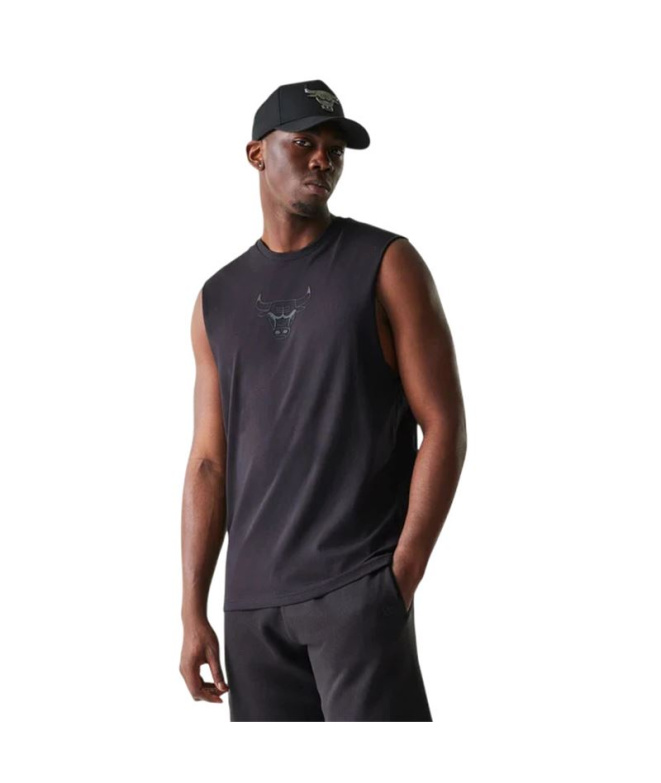 Camiseta preta Homem New Era NBA Chicago Bulls