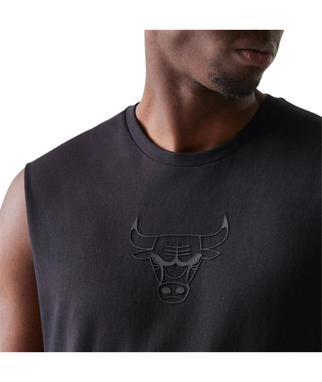 Camiseta preta Homem New Era NBA Chicago Bulls