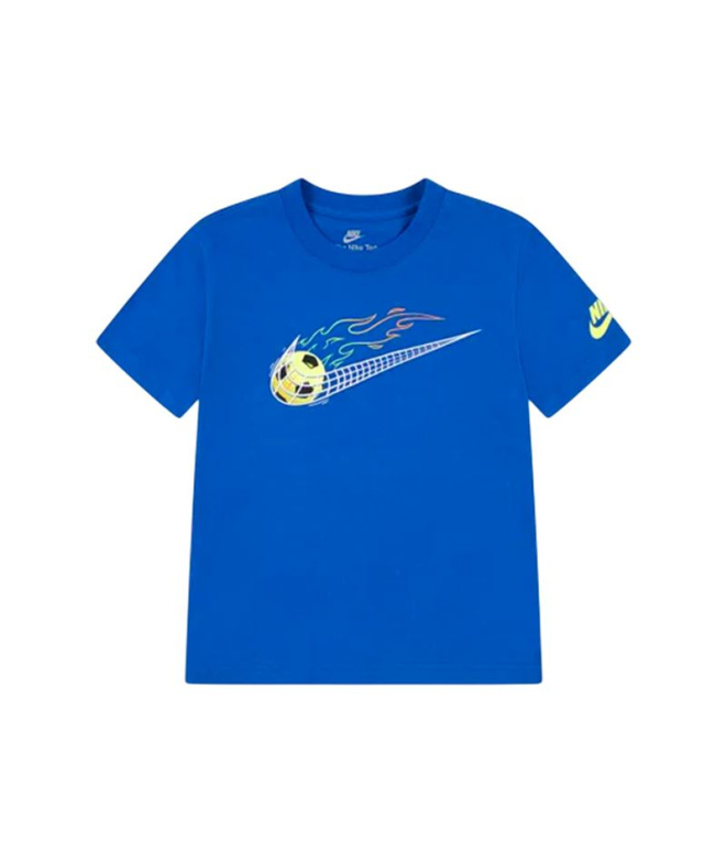 T-shirt de football Nike NKB Swoosh Enfant bleu