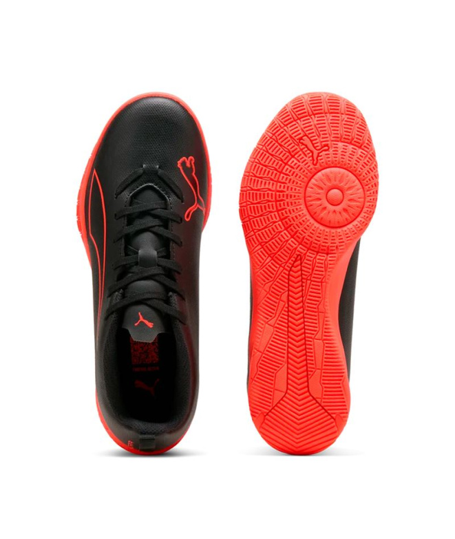 futebol Puma Ultra 6 Play It Jr, Preto-Vermelho