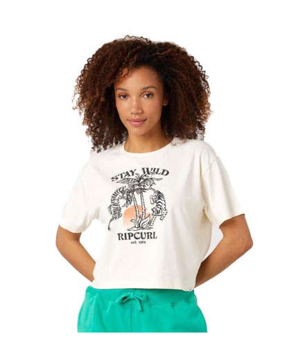 Camiseta Rip Curl Stay Wild Mujer Blanco