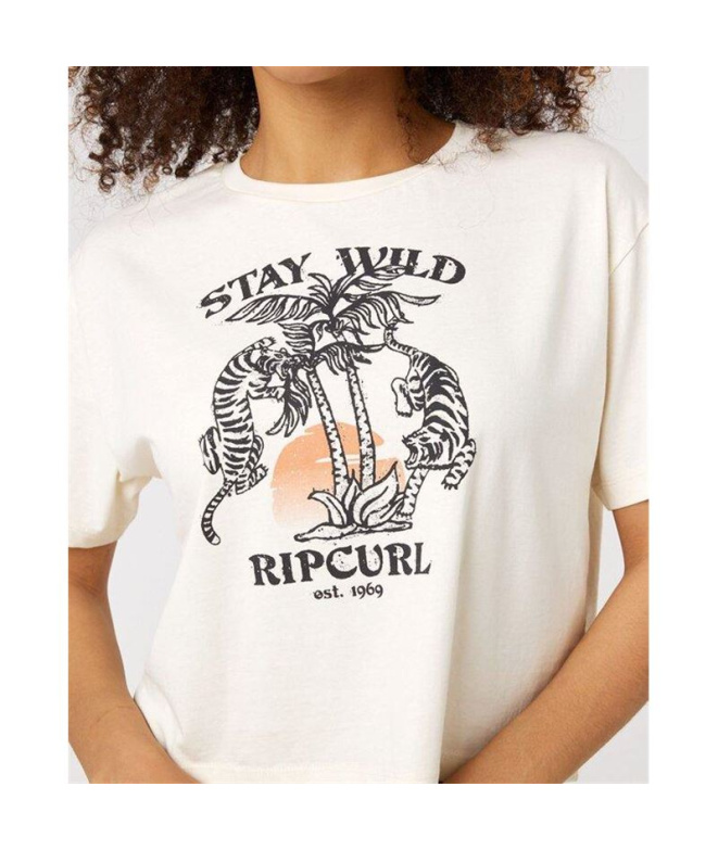 Camiseta Rip Curl Stay Wild Mulher Branco