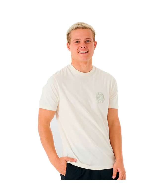 Camiseta Rip Curl Stapler Homem Branco