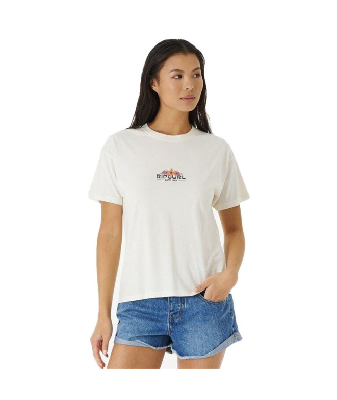 T-shirt Rip Curl Brighter Sun Relaxed Femme Blanc