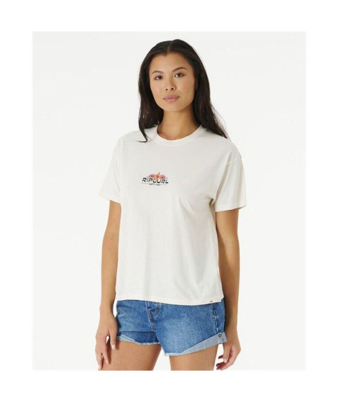 T-shirt Rip Curl Brighter Sun Relaxed Femme Blanc