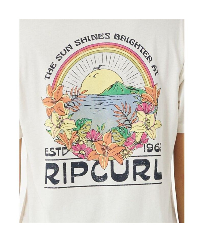 T-shirt Rip Curl Brighter Sun Relaxed Femme Blanc