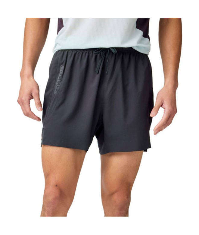 Calça Trail Homem Brooks Cascadia, preta.