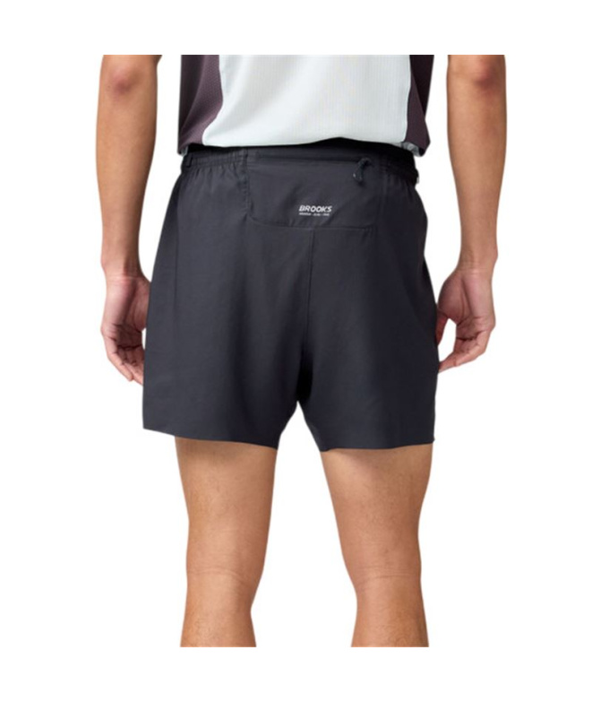 Calça Trail Homem Brooks Cascadia, preta.