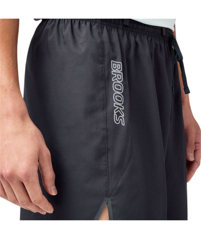 Calça Trail Homem Brooks Cascadia, preta.