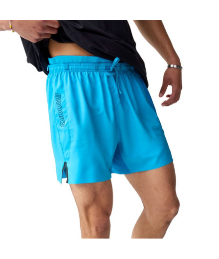 Calça Trail Homem Brooks Cascadia, azul atômico.