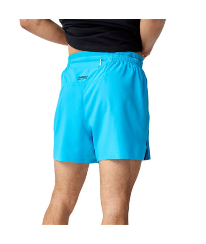 Calça Trail Homem Brooks Cascadia, azul atômico.