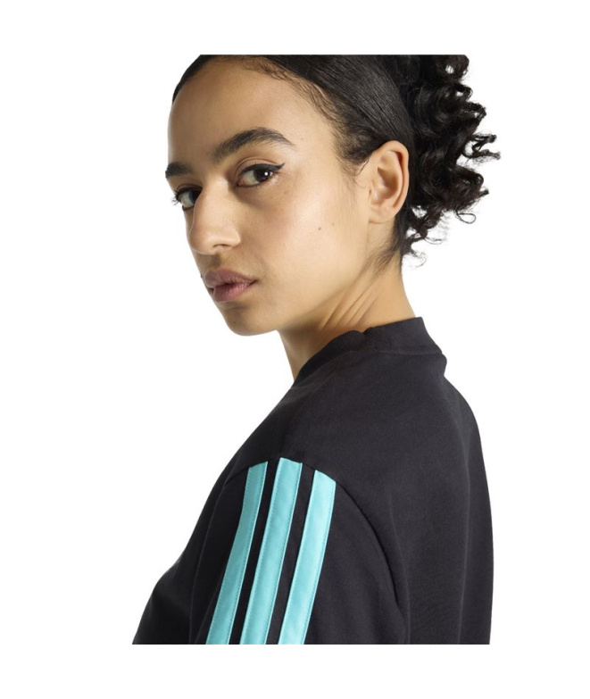 Camiseta Mulher adidas Mer DNA preta/Semmen