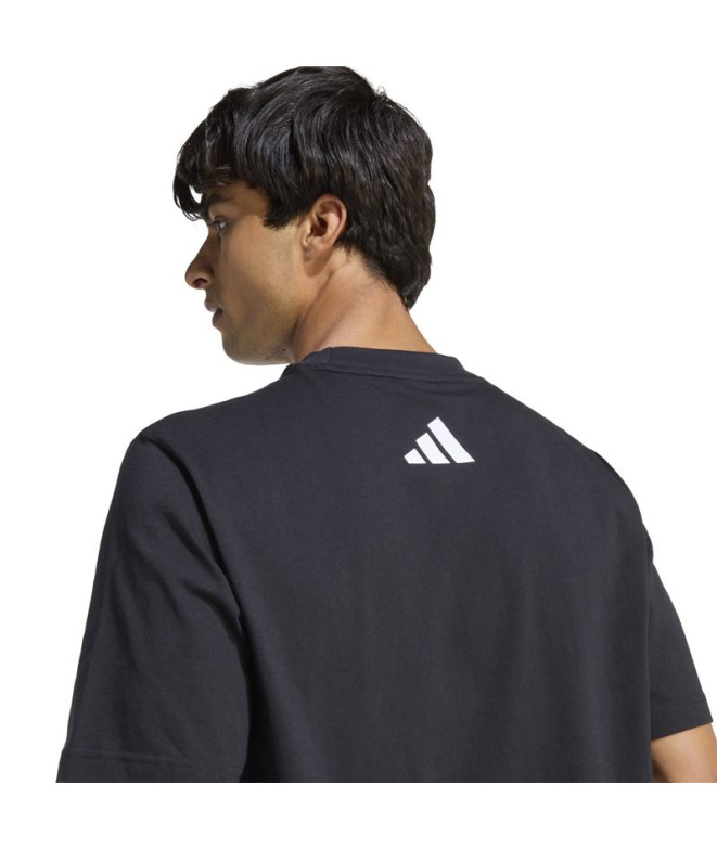 Camiseta Homem adidas Mer DNA GF preta/Semmen
