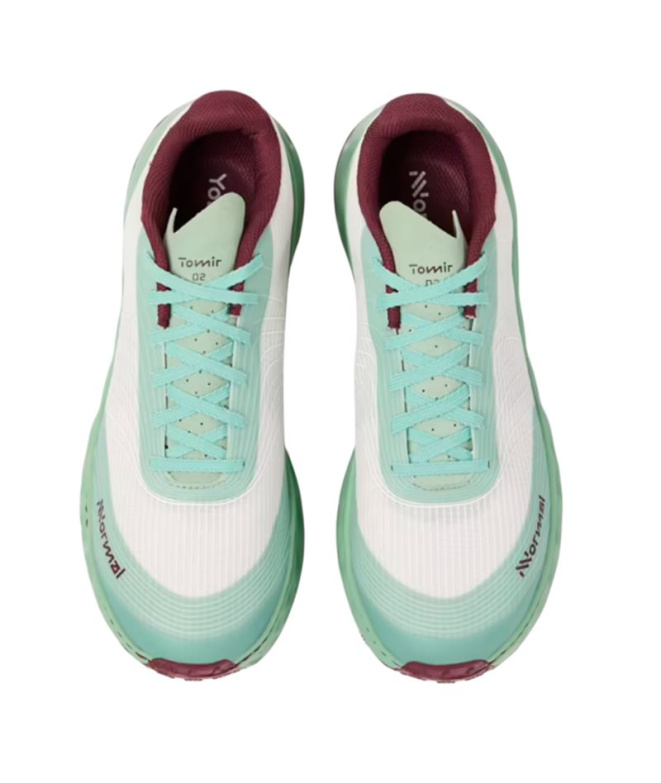 Chaussures Trail Nnormal Tomir 02 vertes/blanches