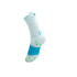 Calcetines Compressport Pro Racing V4.0 Ultralight Run High Blanco/Azul Roy