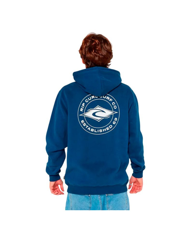 Sweat à capuche Rip Curl Staple Homme bleu marine