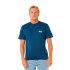 Camiseta Homem Rip Curl Easy bordada, azul marinho.