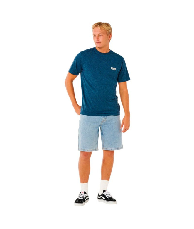 Camiseta Homem Rip Curl Easy bordada, azul...