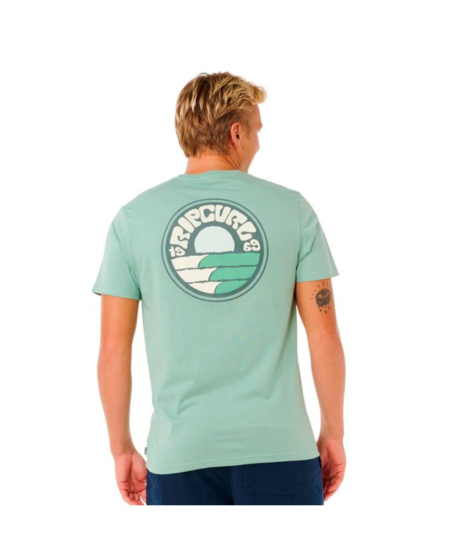 Camiseta Homem Rip Curl Pacific Rinse Stacked Aloe