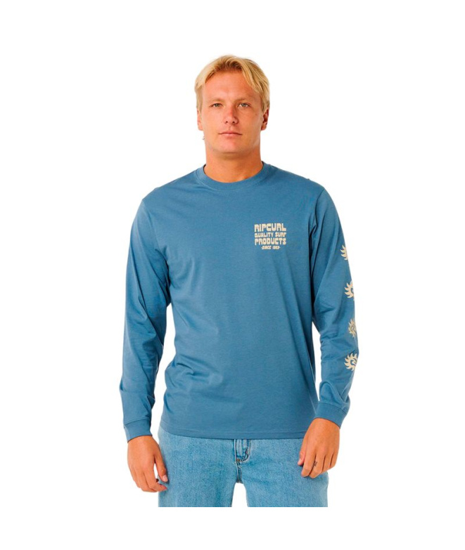 T-shirt longues Rip Curl Pacific Rinse Homme bleu