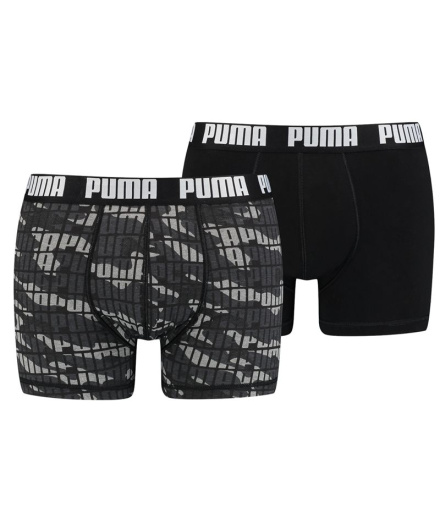 Cuecas Boxer Puma Camo x2 Homem Pretas