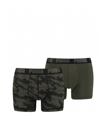 Calzoncillos tipo Bóxer Puma Camo x2 Hombre Dark Green