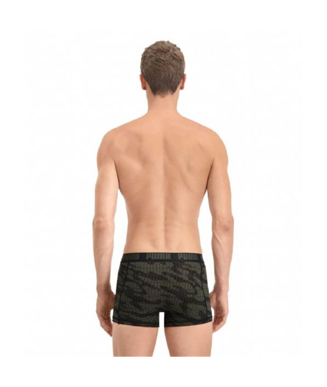 Cuecas Boxer Puma Camo x2 Homem Verde Escuro