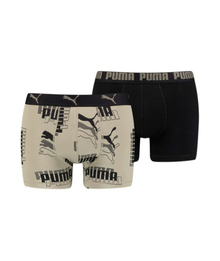 Cuecas Boxer Puma Logo x2 Homem Marrom