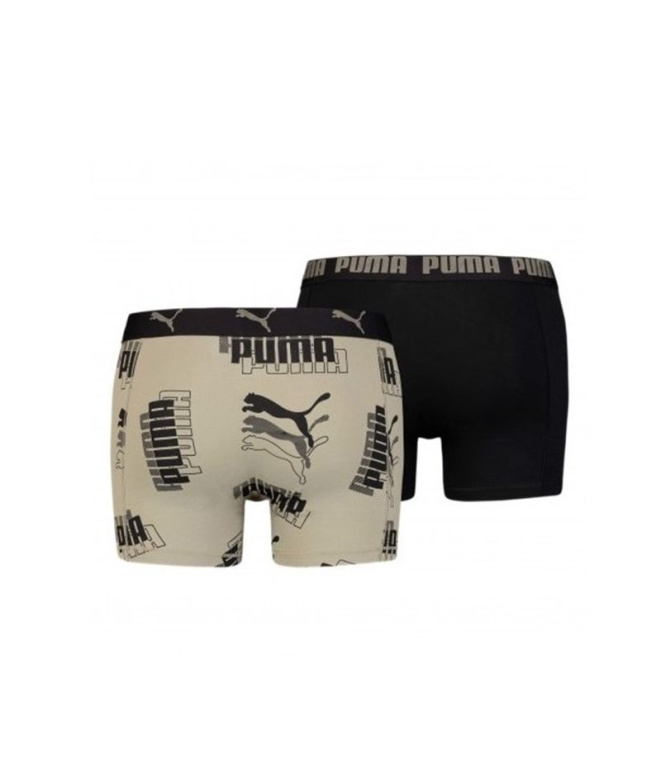 Slip de 2 boxers Puma Homme marron