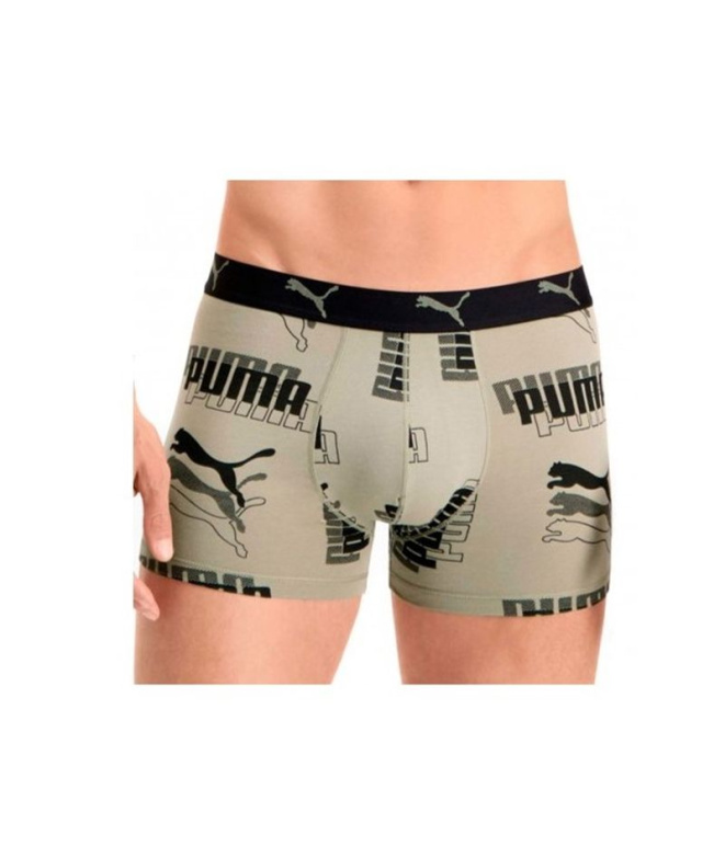 Cuecas Boxer Puma Logo x2 Homem Marrom