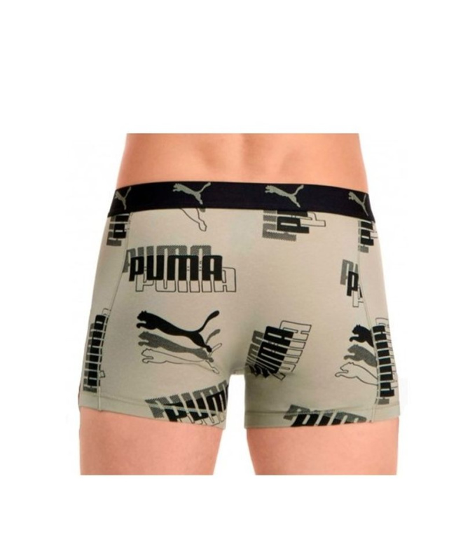 Slip de 2 boxers Puma Homme marron