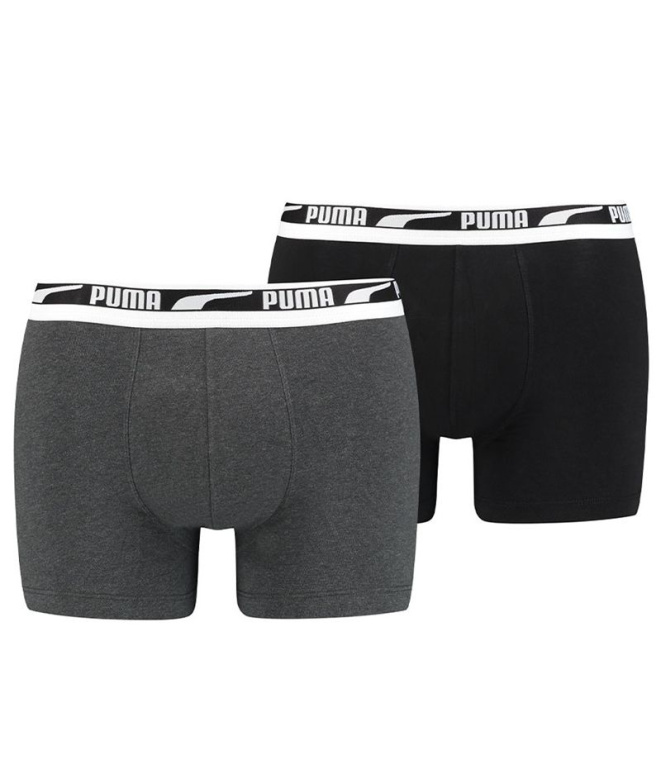 Slip Homme Puma Multi x2 Noir/Gris