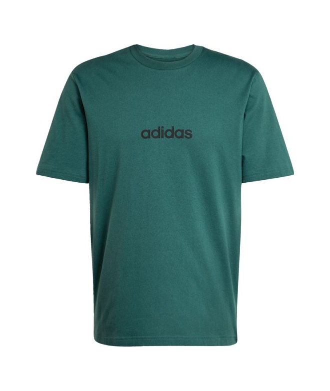 Camiseta Homem adidas Linear Sj verde/preta