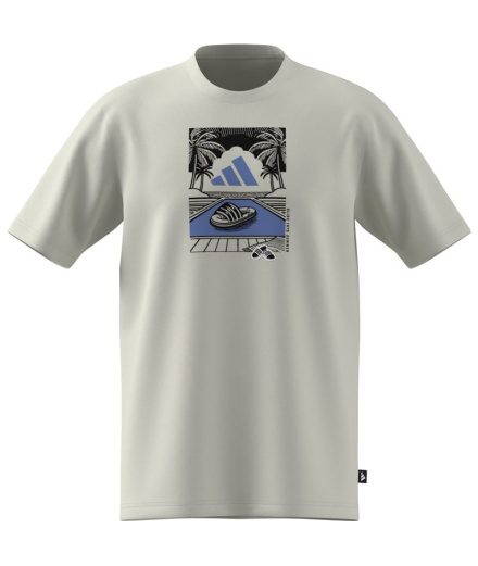 T-shirt blanc adidas S Slide Rx Homme