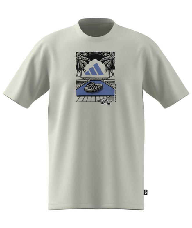 Camiseta adidas S Slide Rx Hombre Blanco
