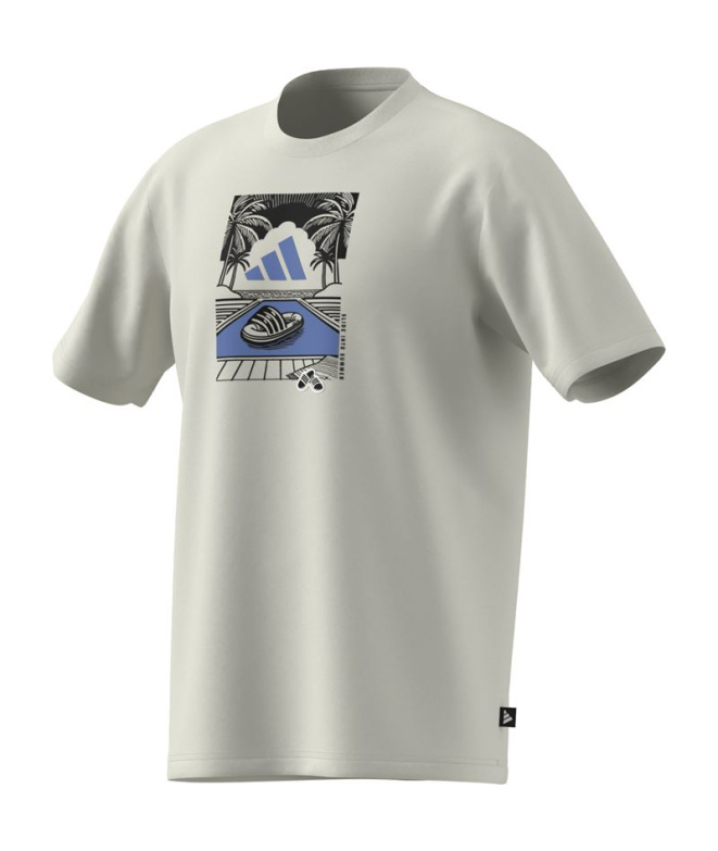 T-shirt blanc adidas S Slide Rx Homme
