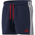 Maillot de bain Natation Homme adidas 3Stripes Sh 5 pouces, bleu foncé/bordeaux