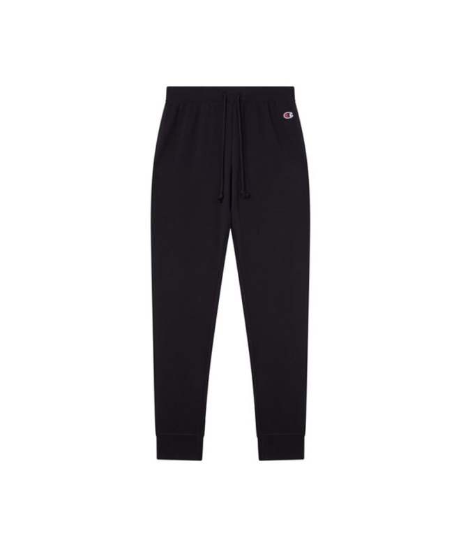 Calça Mulher Champion com punho canelado, preta.