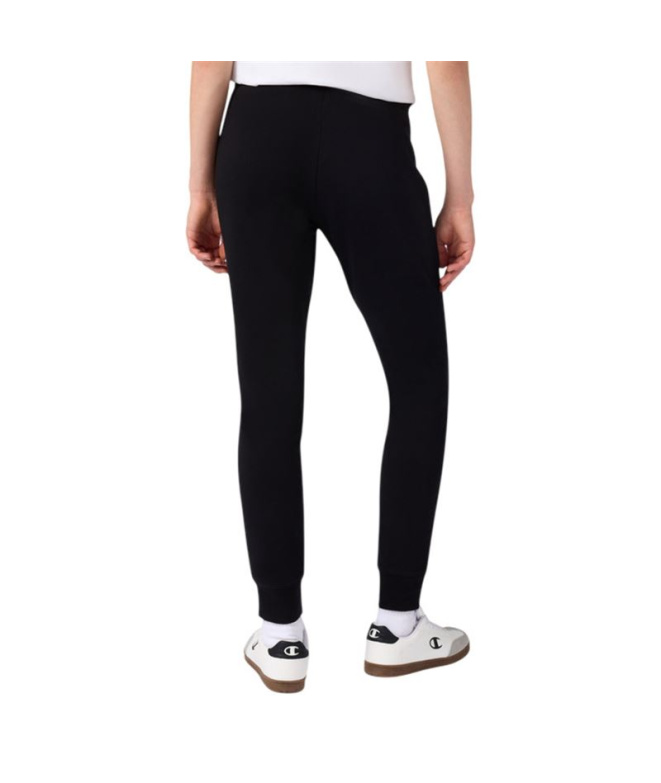 Calça Mulher Champion com punho canelado, preta.