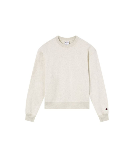 Moletom Mulher Champion com gola redonda bege