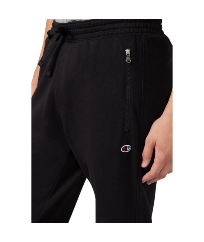 Pantalon noir Champion à revers côtelé Homme