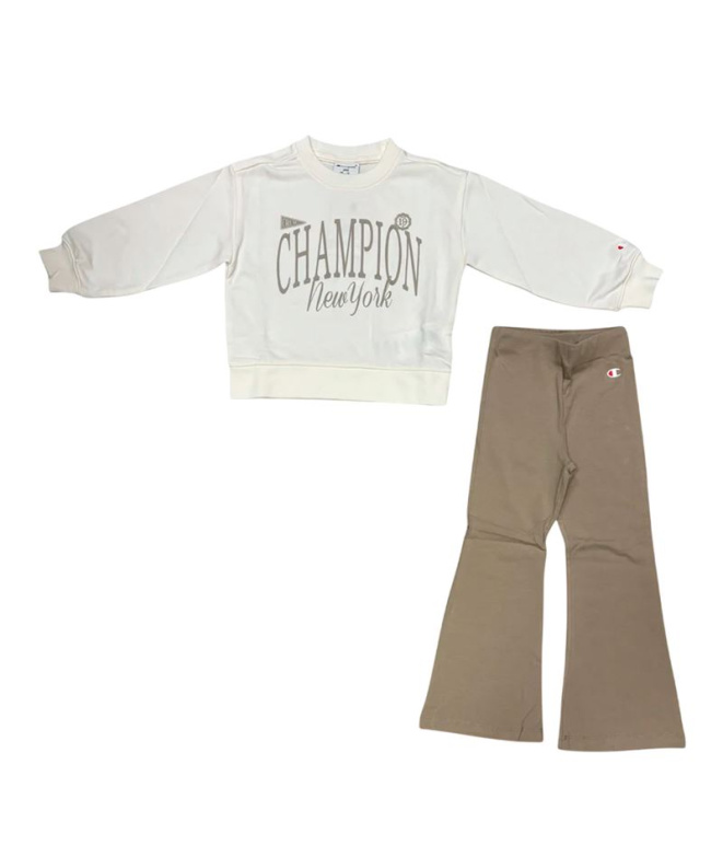 Survêtement Champion à col rond Fille crème