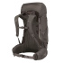 Mochila Montanha Osprey Rook 50, cor carvão escuro com detalhes prateados.