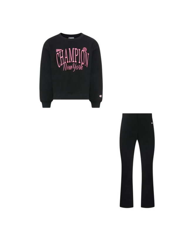 Chándal Champion Crewneck Niña Negro