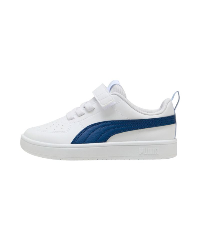 Zapatillas Puma Rickie Ac+ Ps, White-Blue, Niño