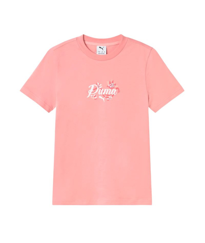 T T-shirt Puma à motif floral chat, Rosy...