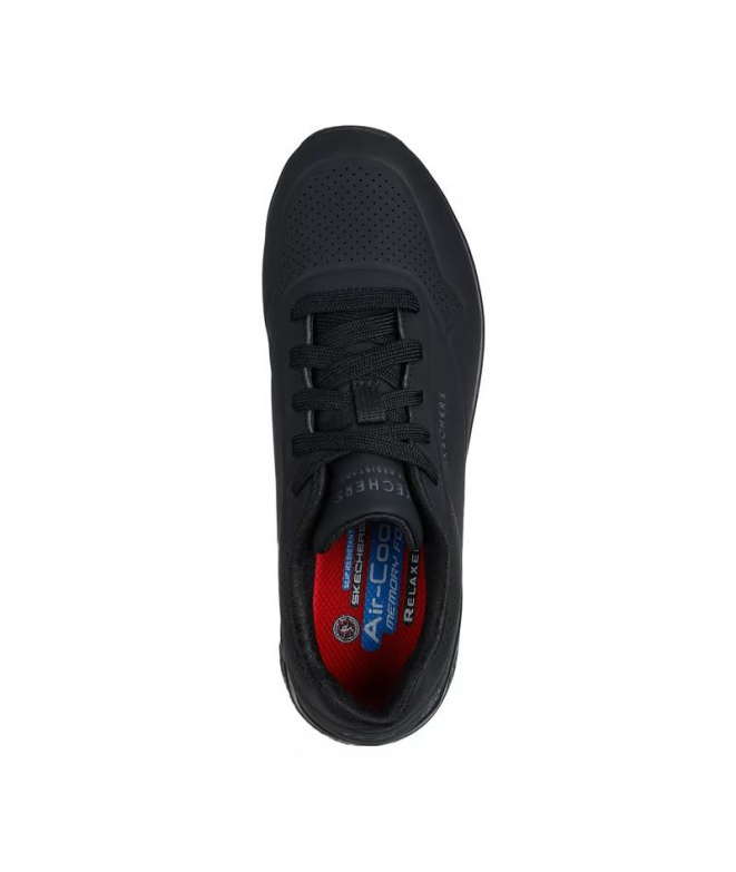 Chaussures noires Skechers Uno Sr Femme